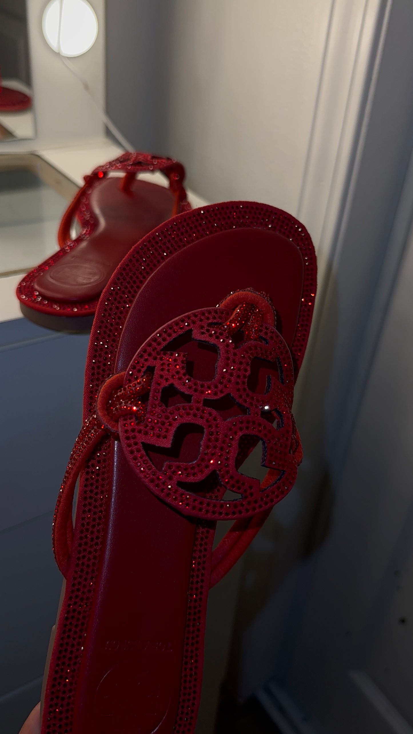Red sparky TB sandals- no box