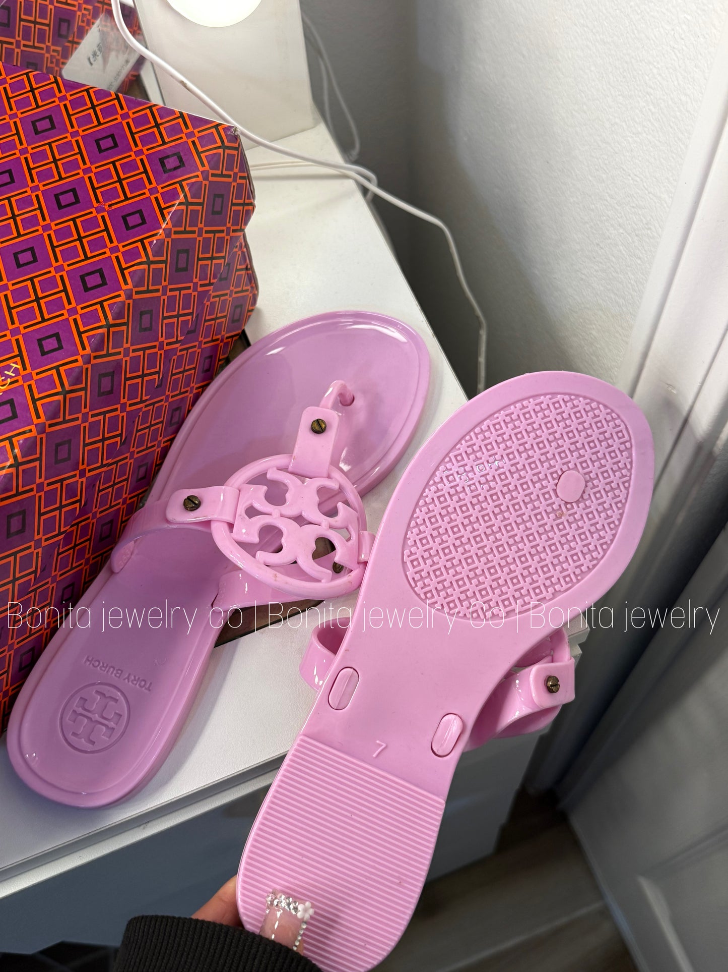 Pale pink TB slides ( no box )