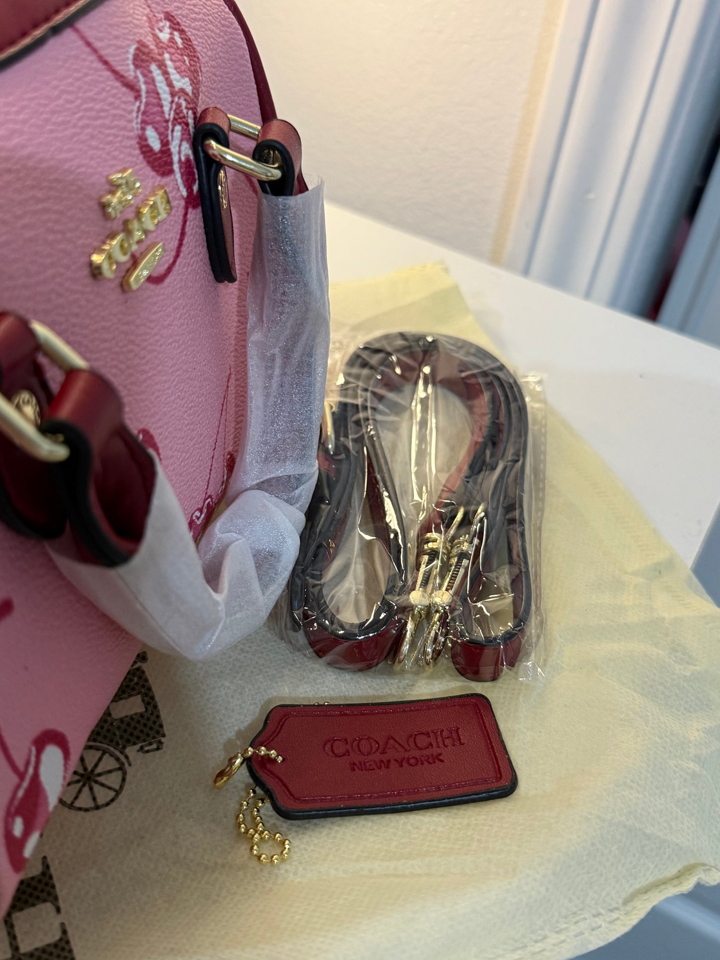 Pink cherry bag ( no box )