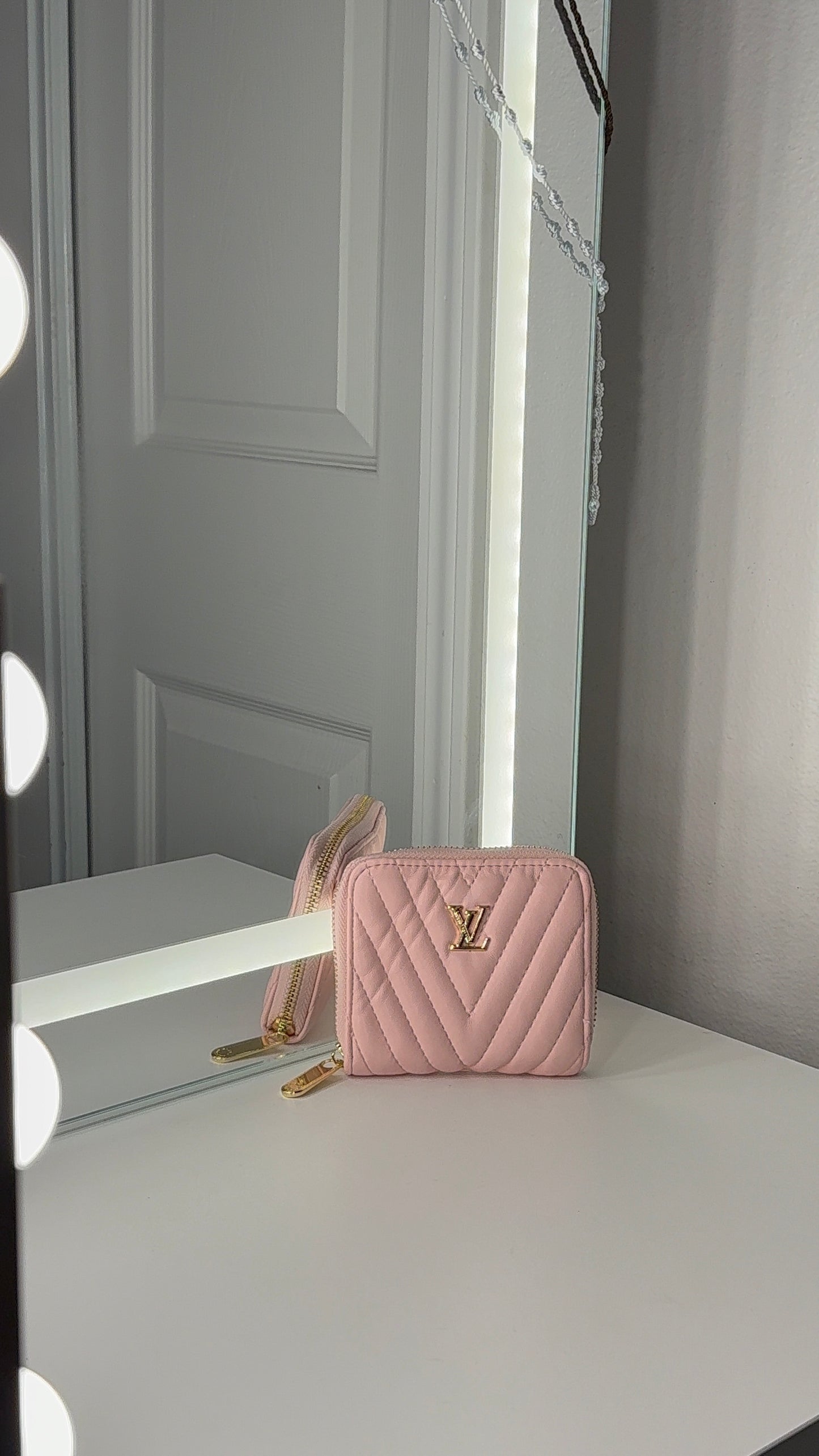 Pink monogram wallet - ready to ship