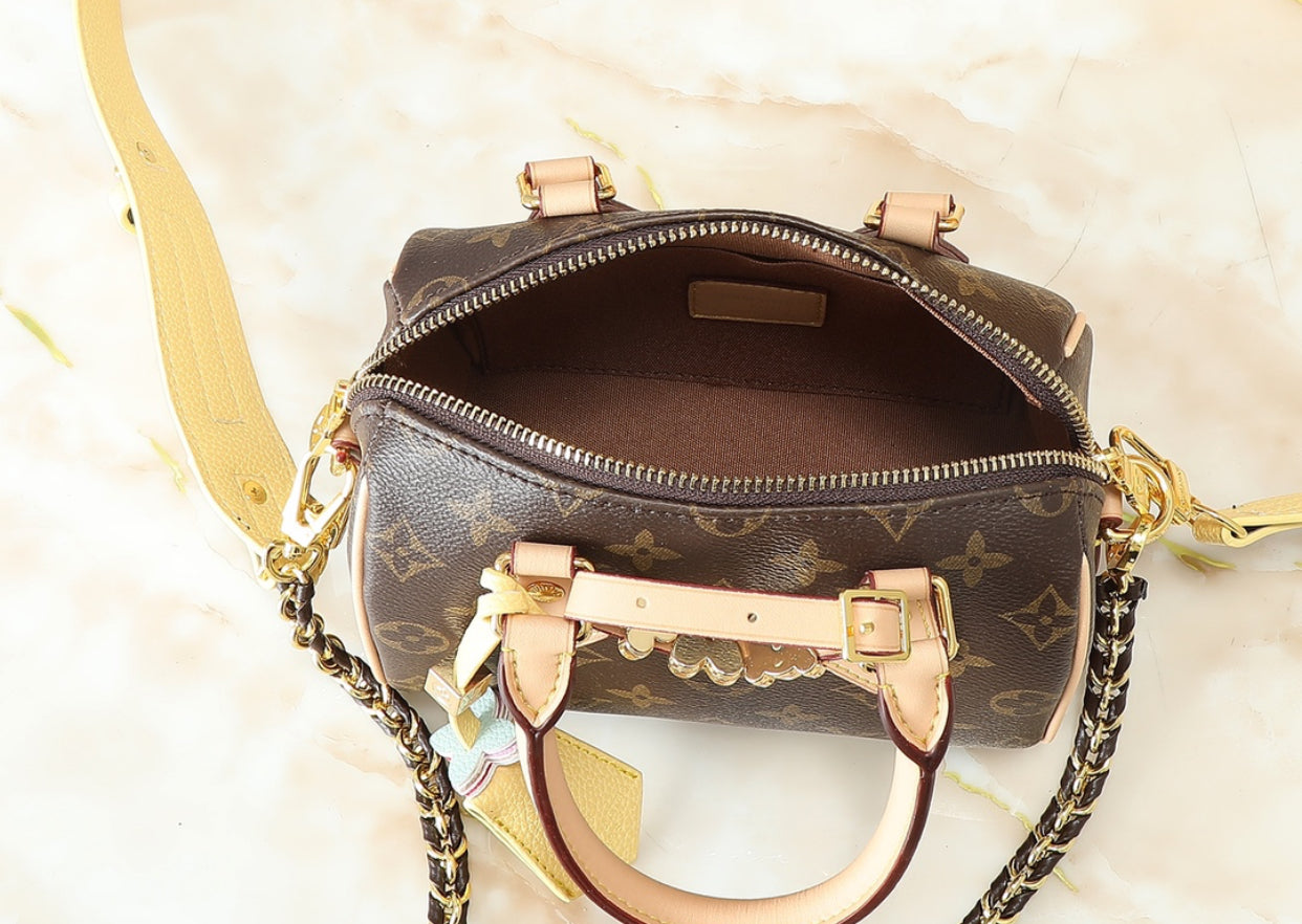 Brown monogram luxury hand bag