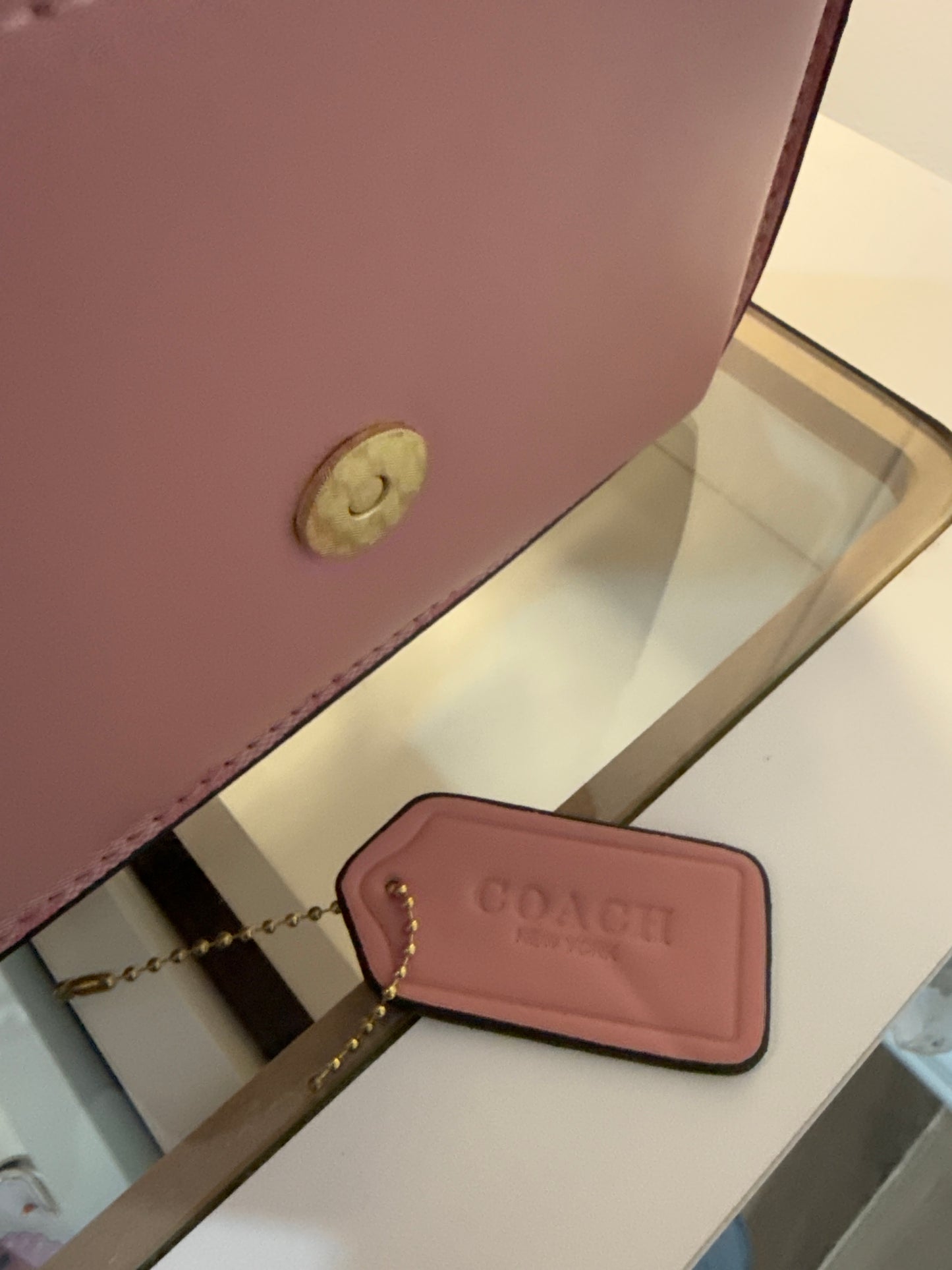 Pink cross body purse