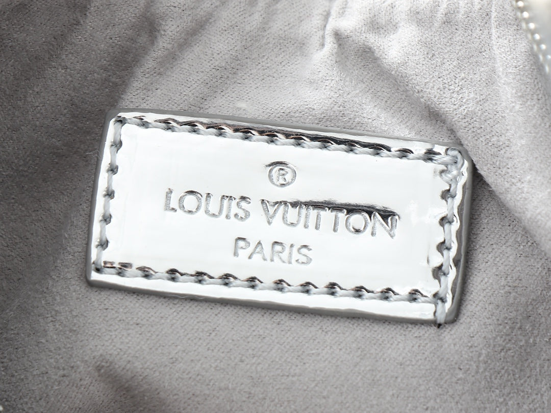 Metallic monogram purse
