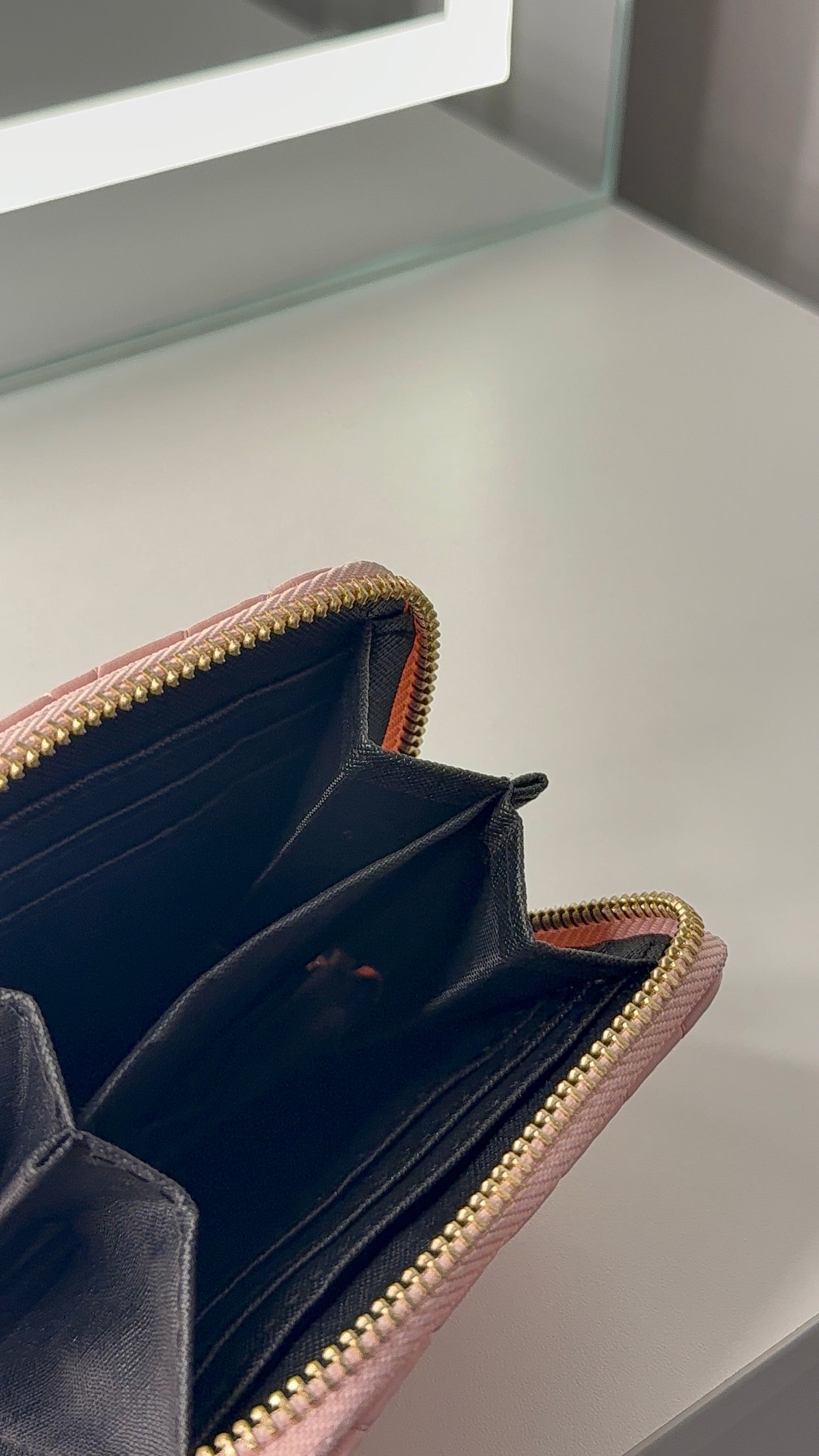 Pink monogram wallet - ready to ship