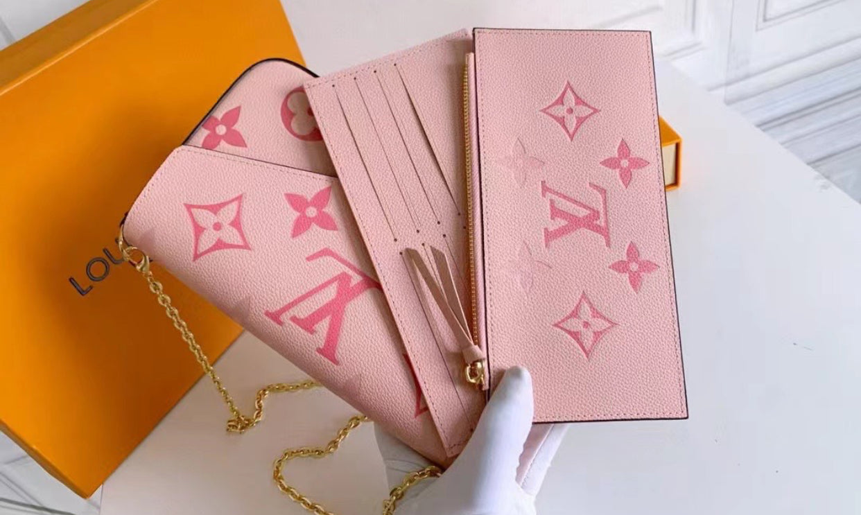 3pc cross body bag - pink color
