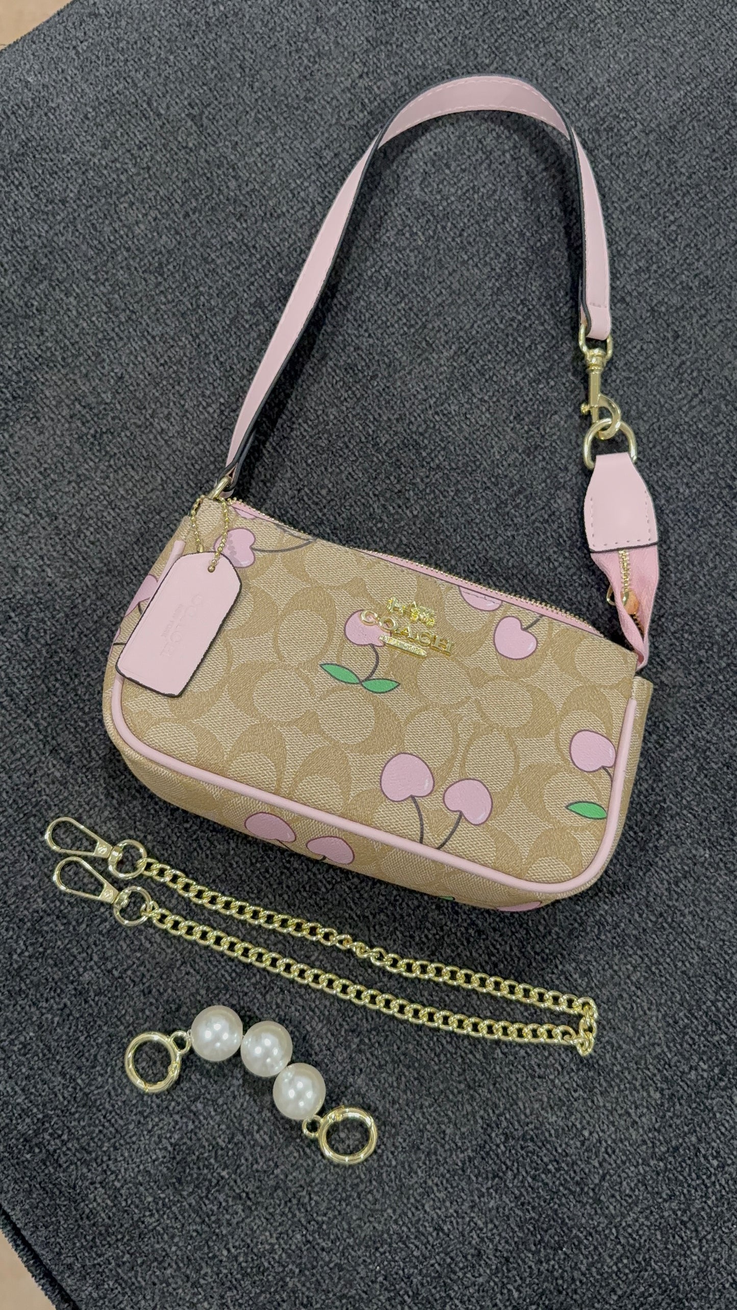 Cherry purse ready to ship