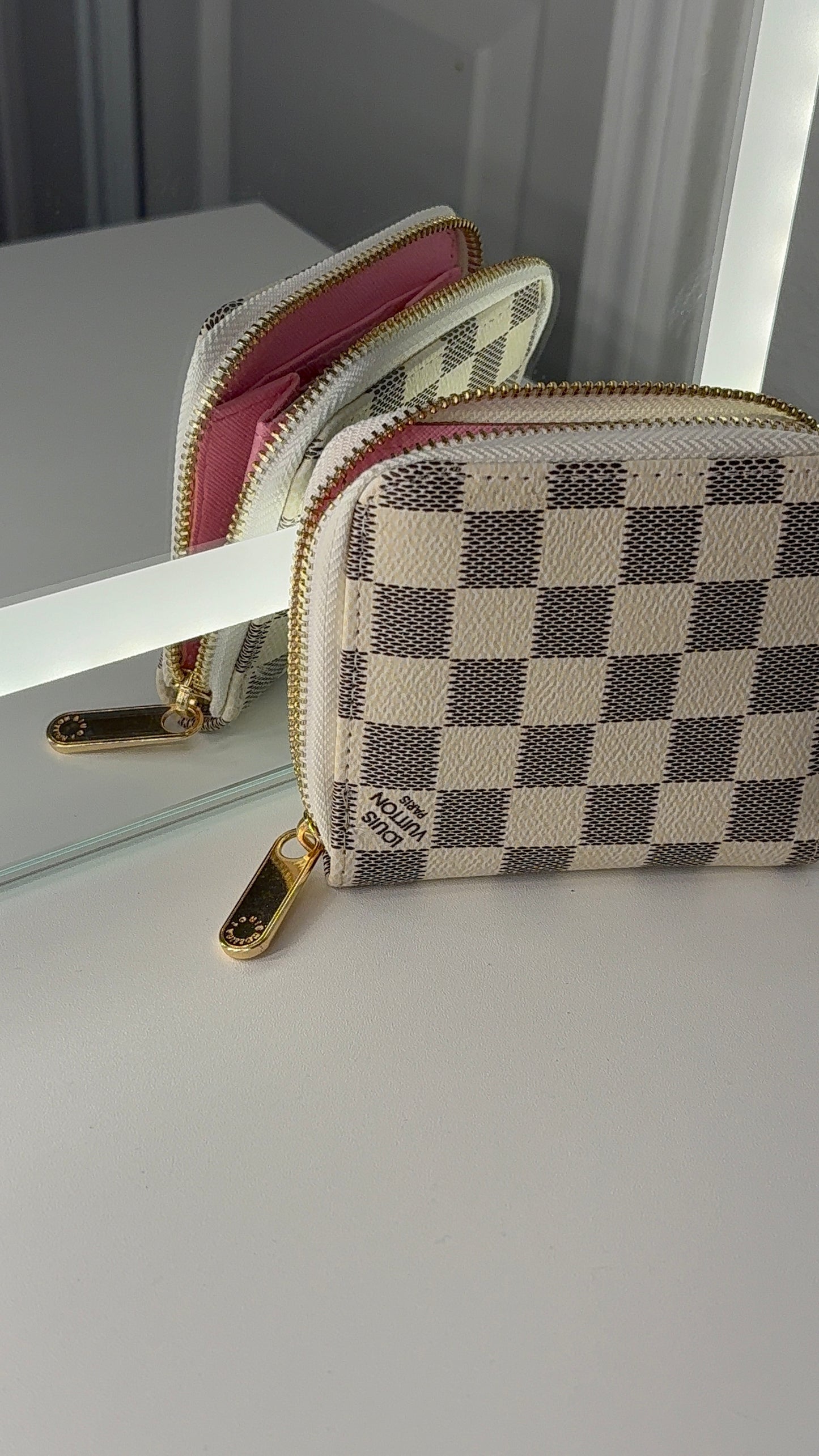 White monogram wallet - ready to ship