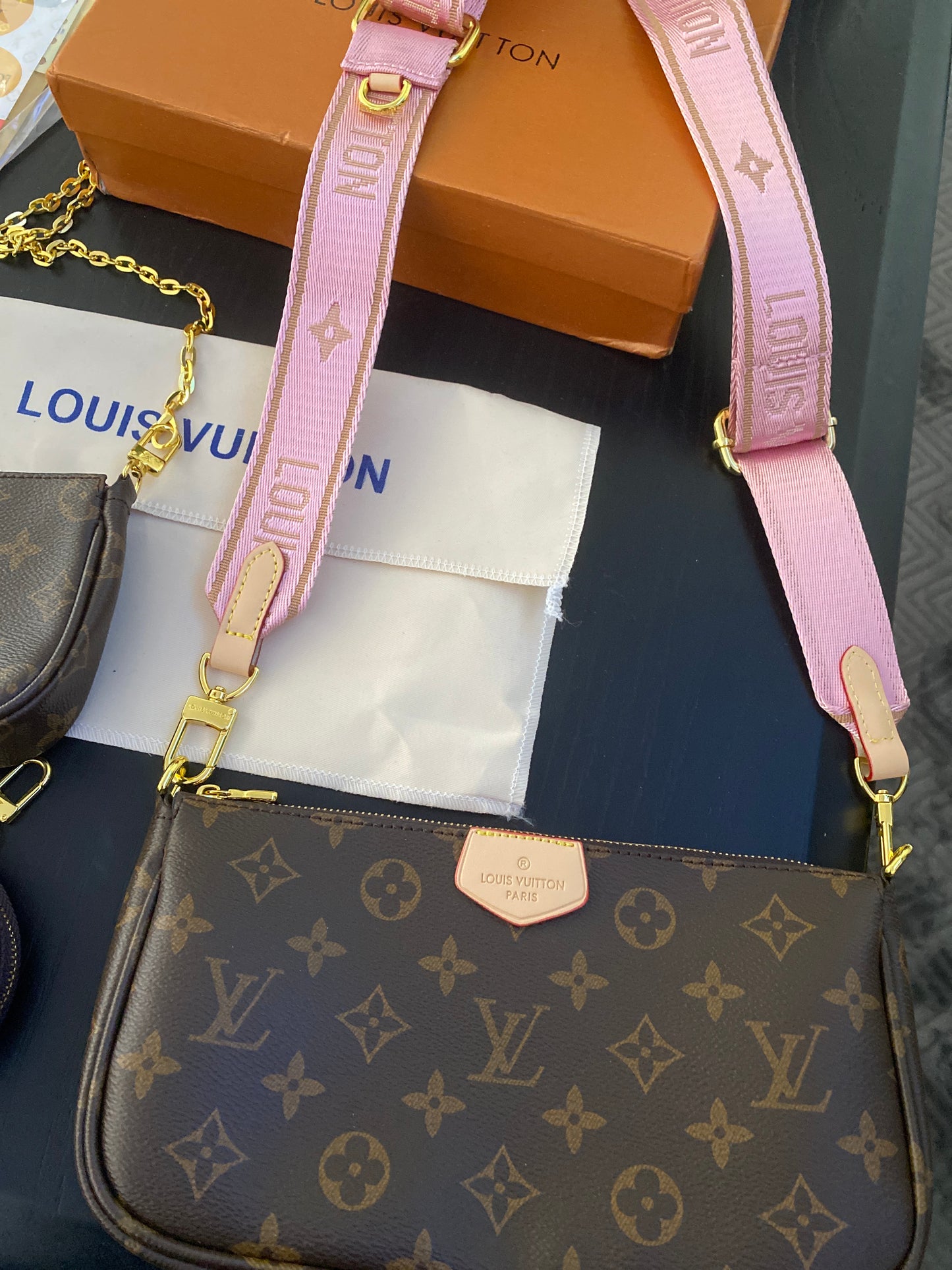 3 pc cross body bag ( no box )