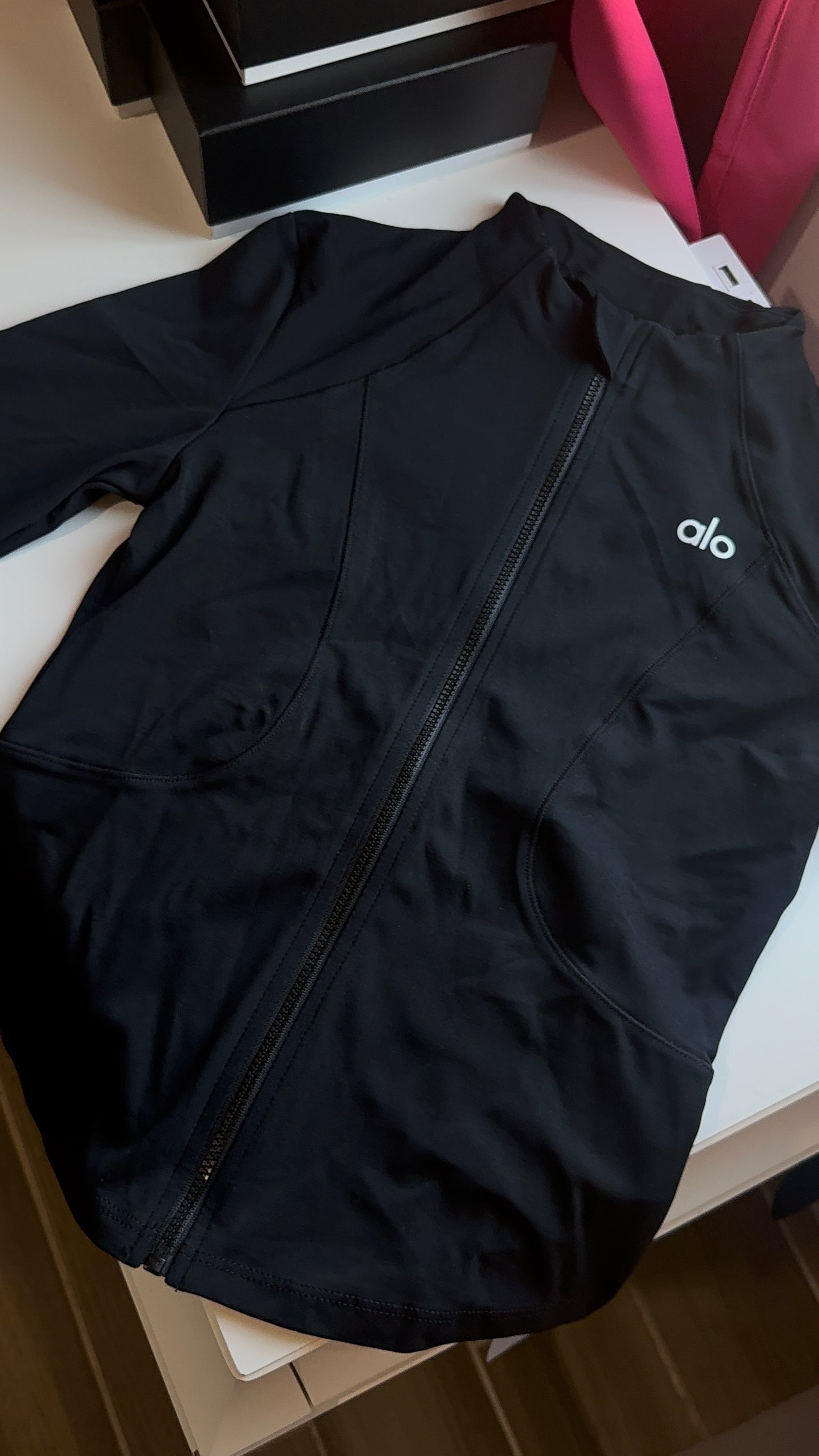 Black zip up - size small