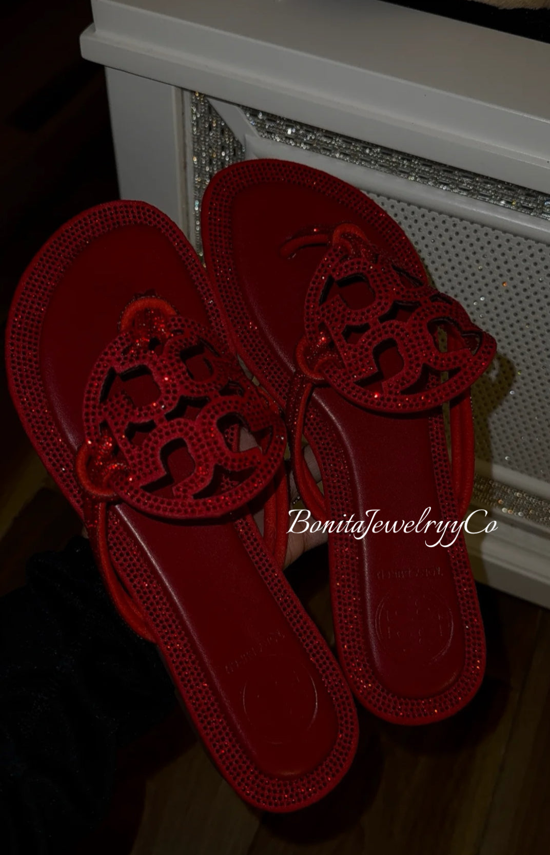 Red sparky TB sandals- no box