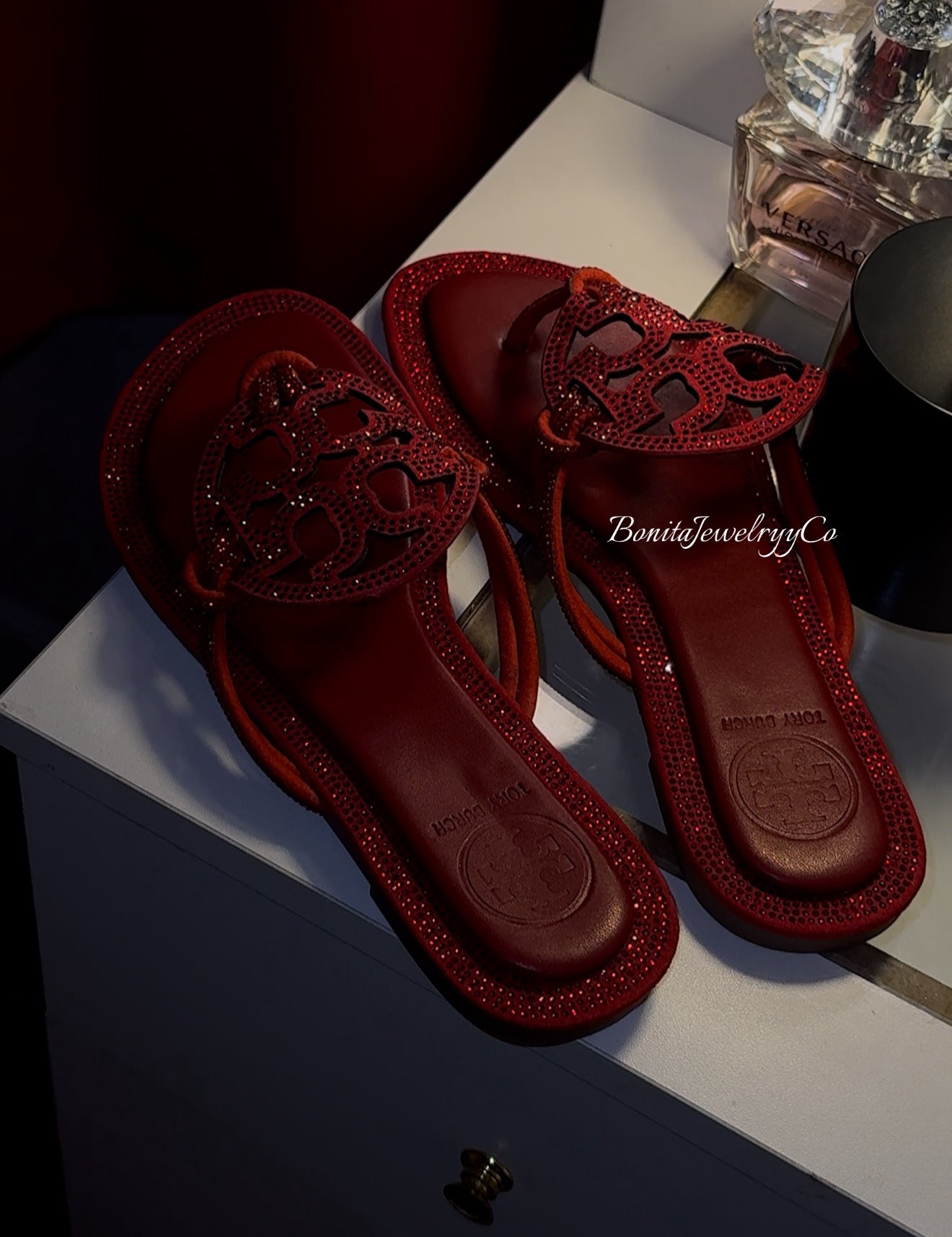 Red sparky TB sandals- no box