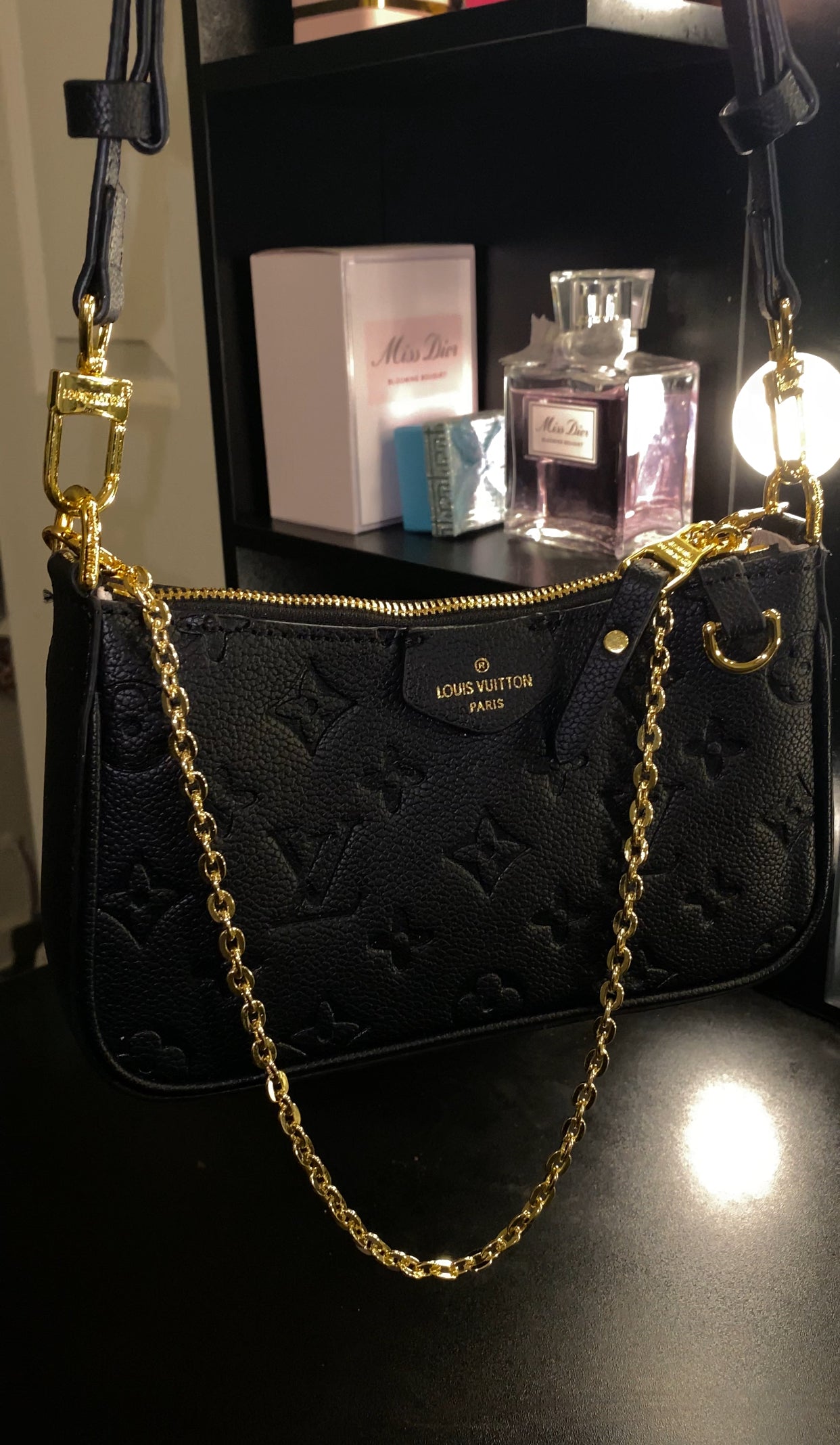Black Hand bag with dust bag