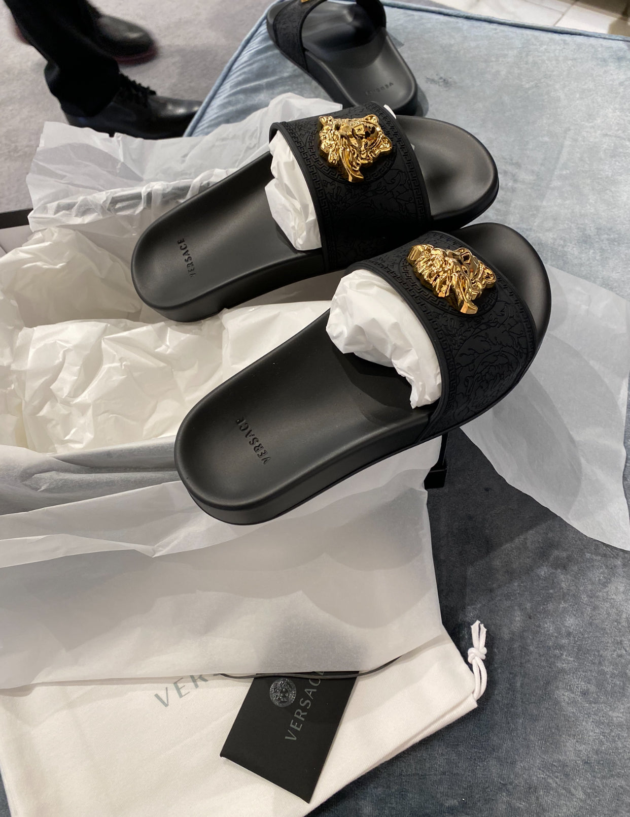 Black with Gold slides ( no box )