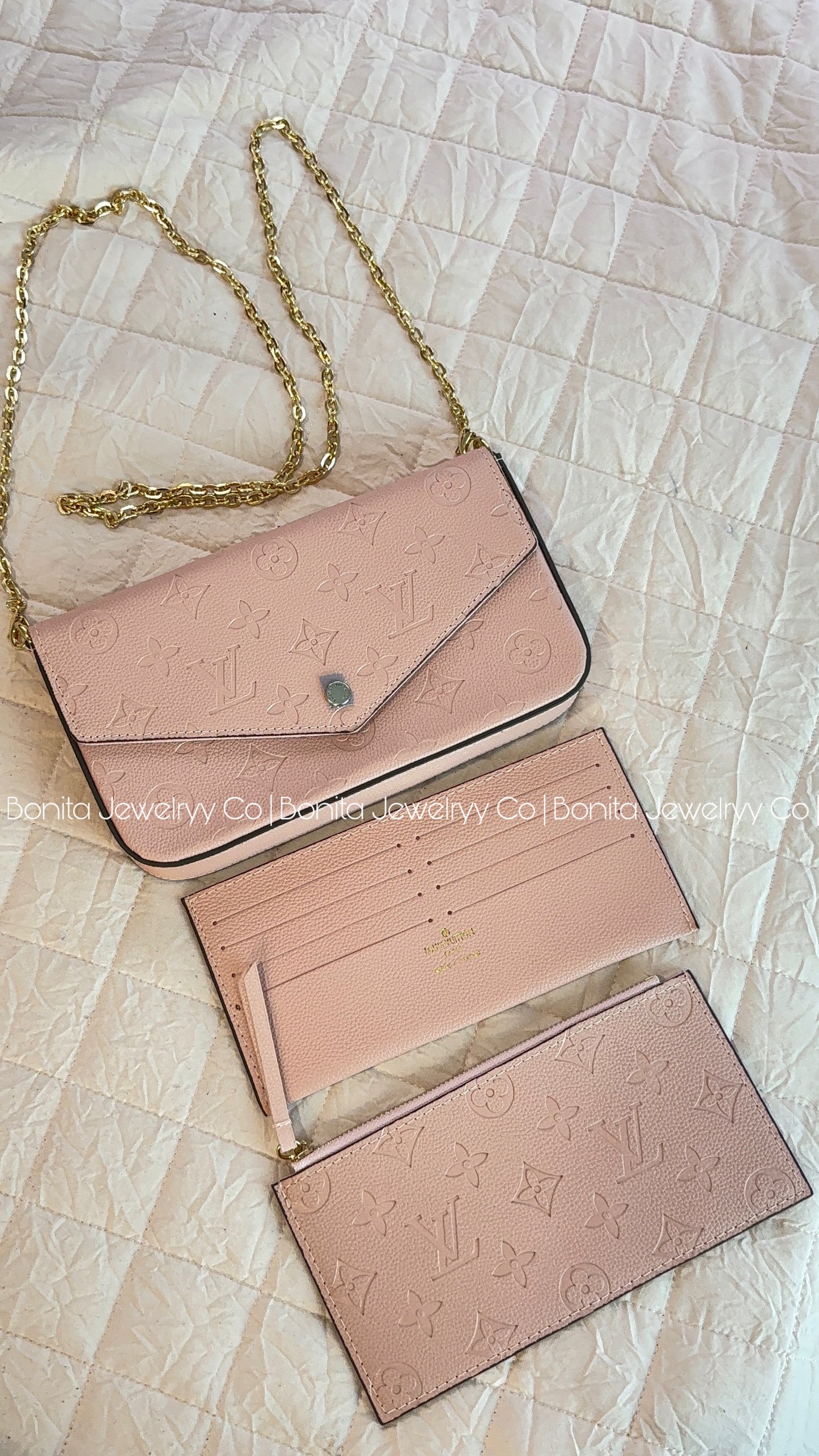 Pink 3pc hand bag- no box