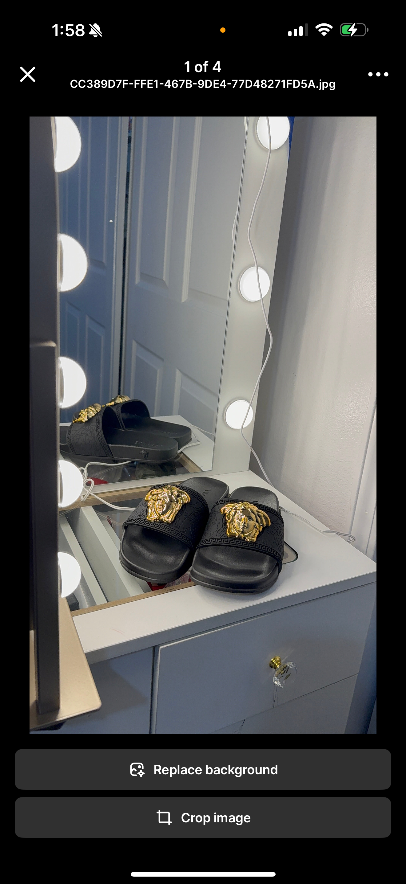 Black with Gold slides ( no box )