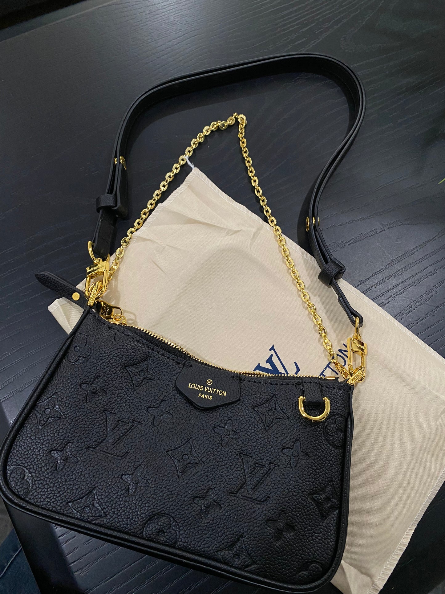 Black Hand bag with dust bag
