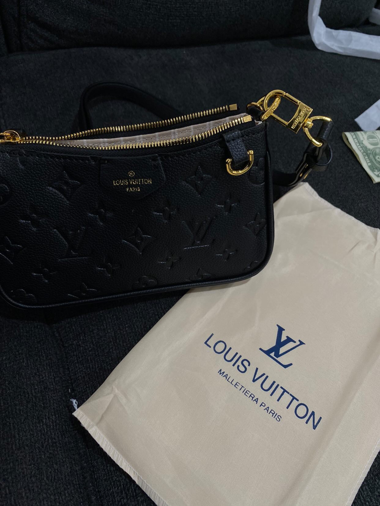 Black Hand bag with dust bag