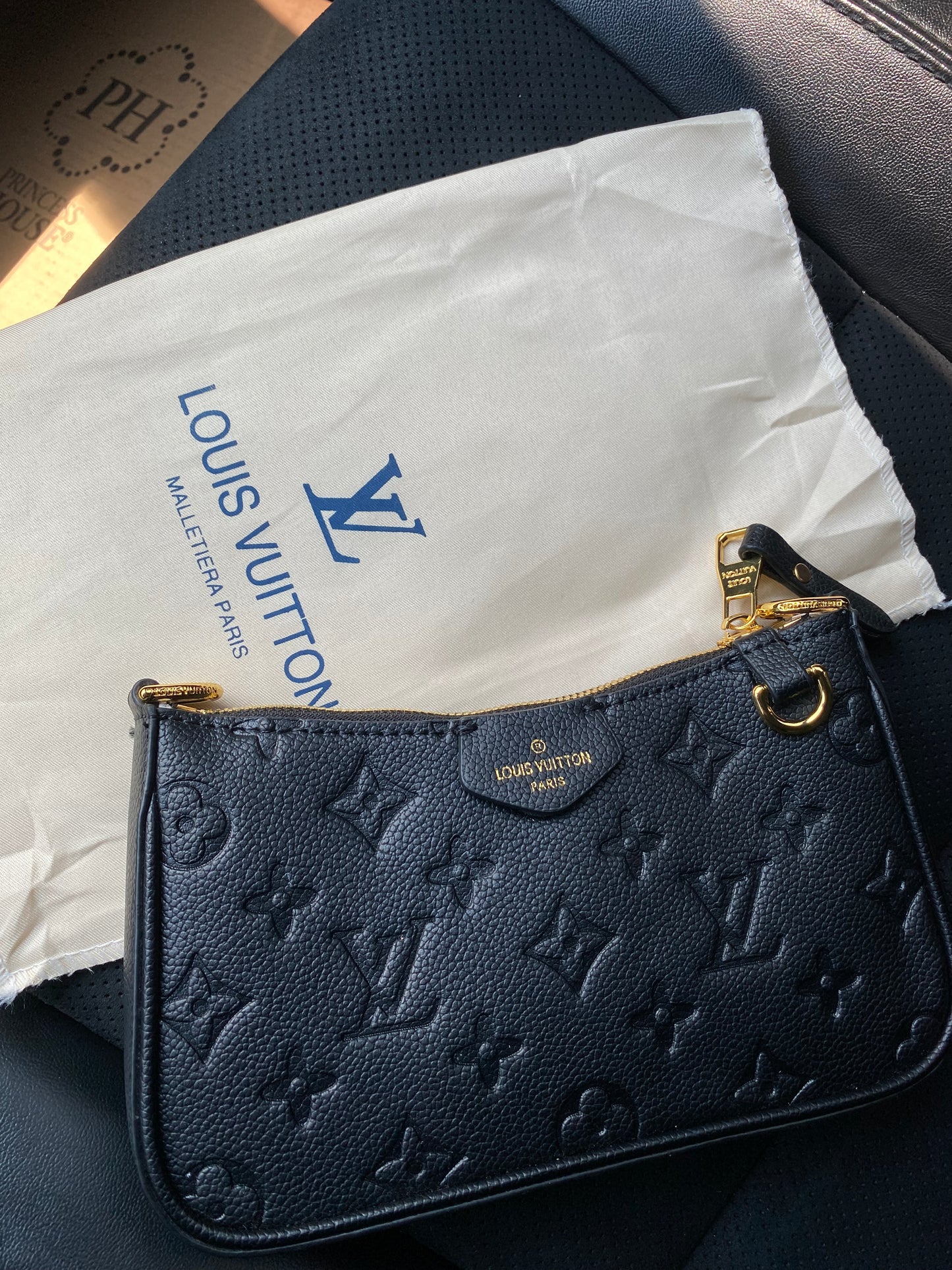 Black Hand bag with dust bag