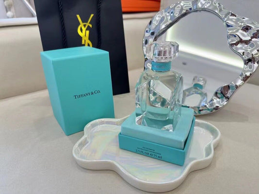 Woman’s blue perfume