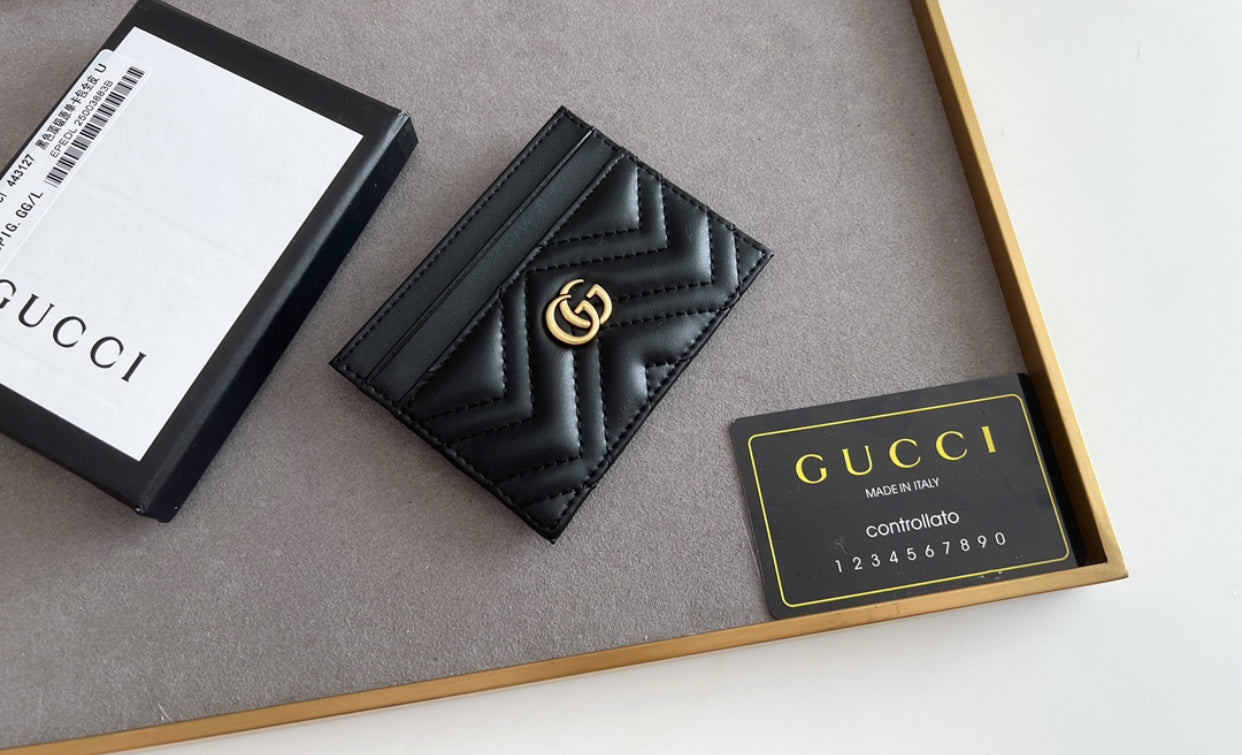 Black GG card wallet