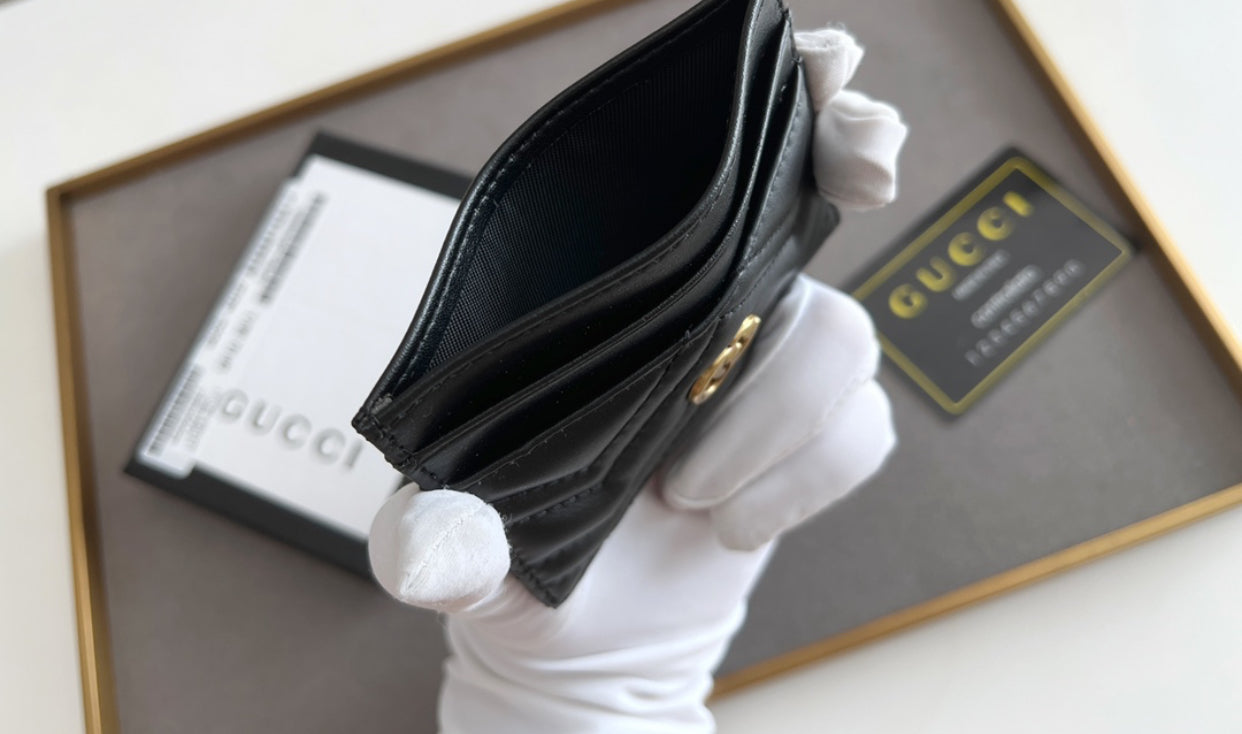 Black GG card wallet