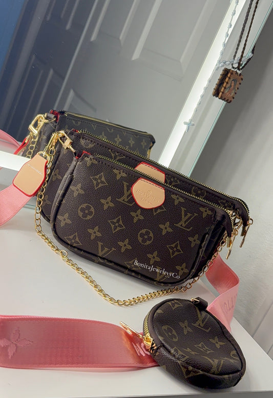 3 pc cross body bag ( no box )