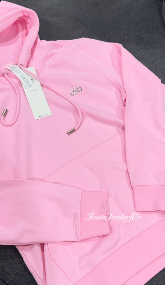 Baby pink yoga hoodie
