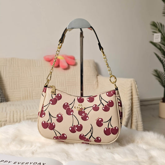 Brown purse with cherry 🍒