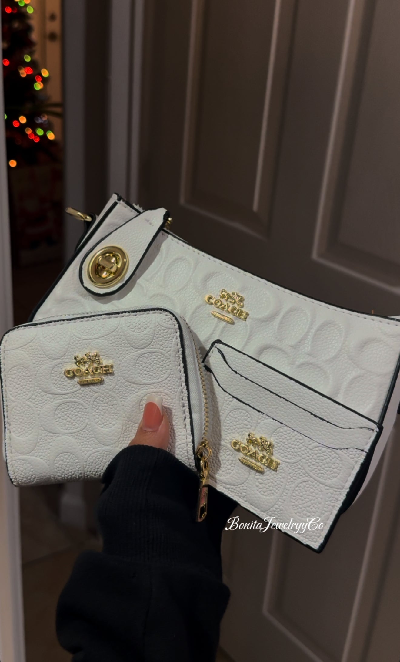 White purse set