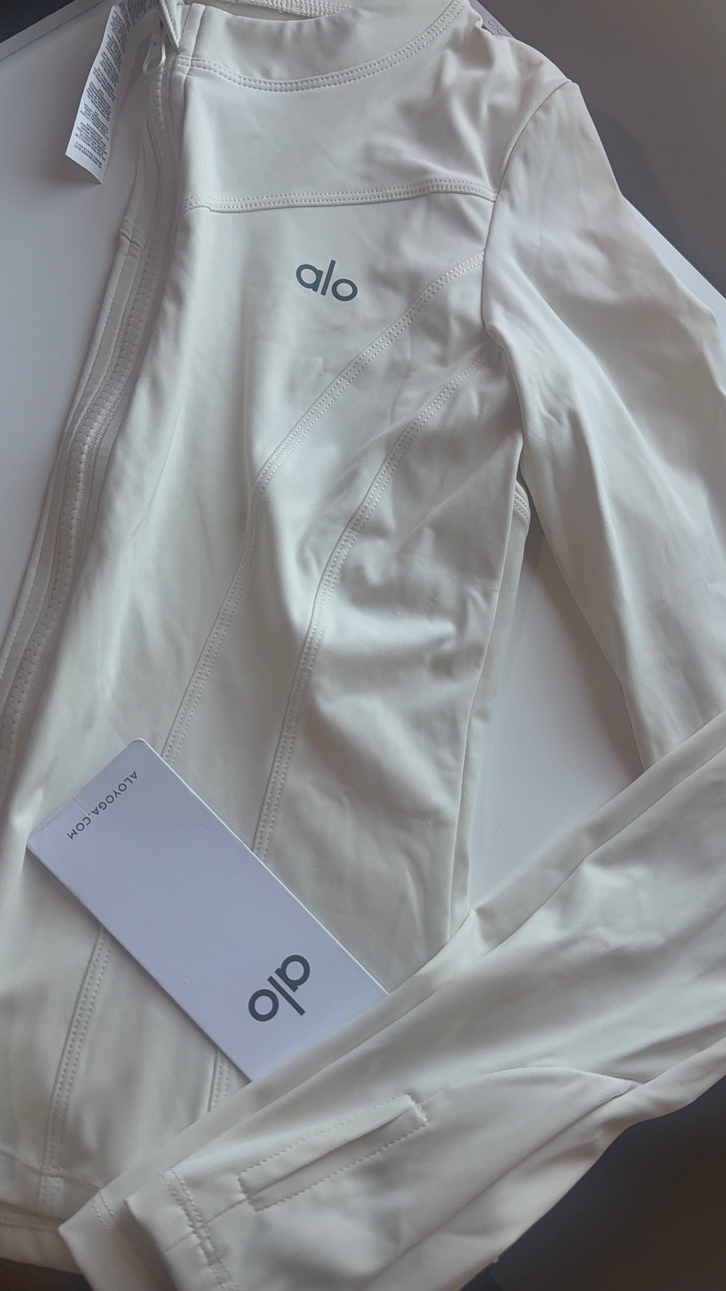 Creamy white zip up - size small