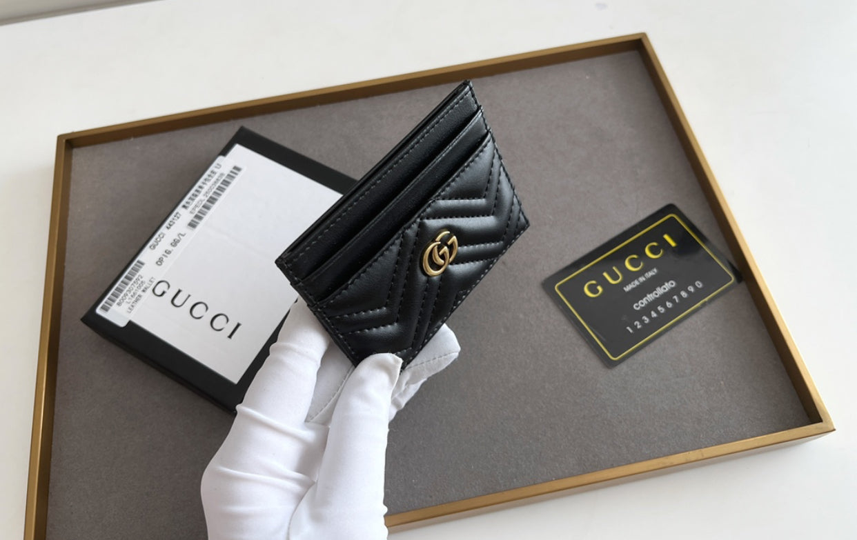 Black GG card wallet