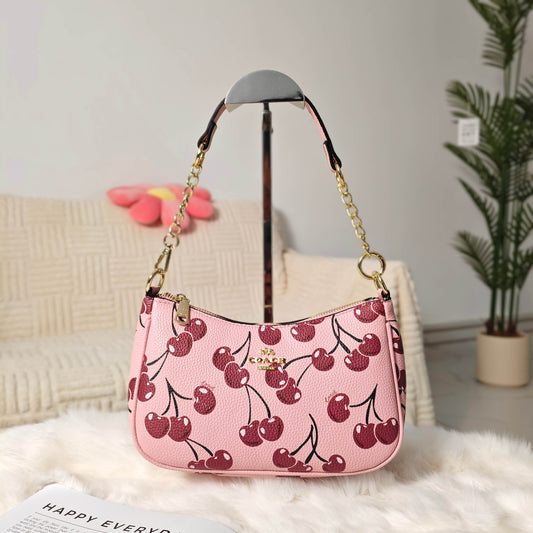 Pink purse with cherry 🍒