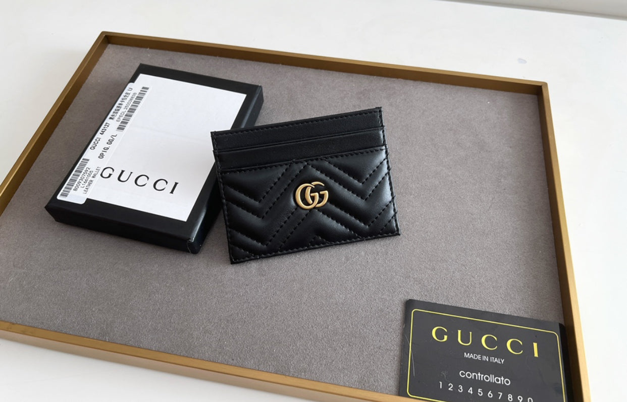 Black GG card wallet