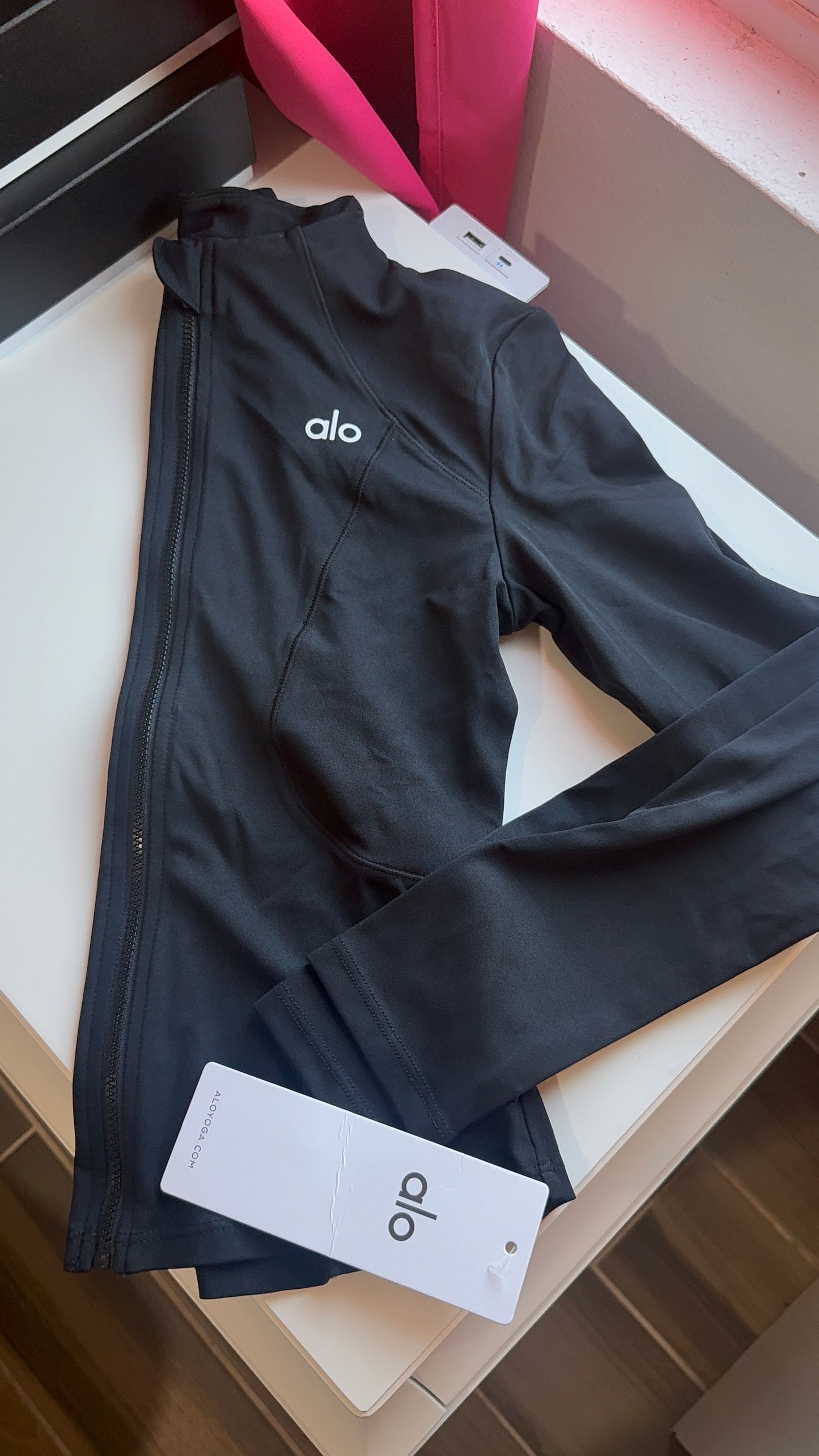 Black zip up - size small