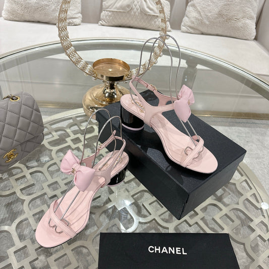 🎀Pink bow heels