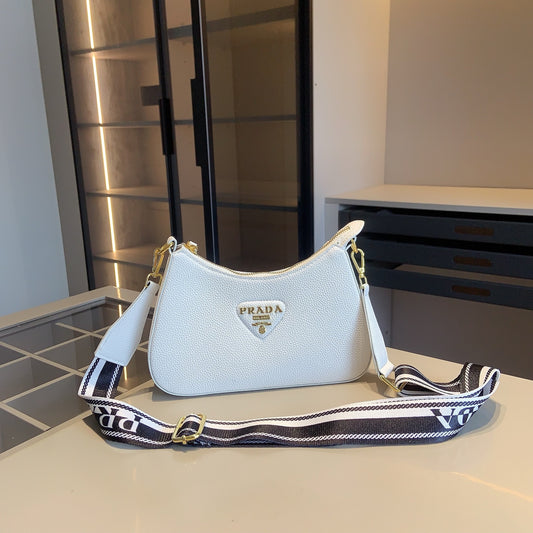 White cross body purse