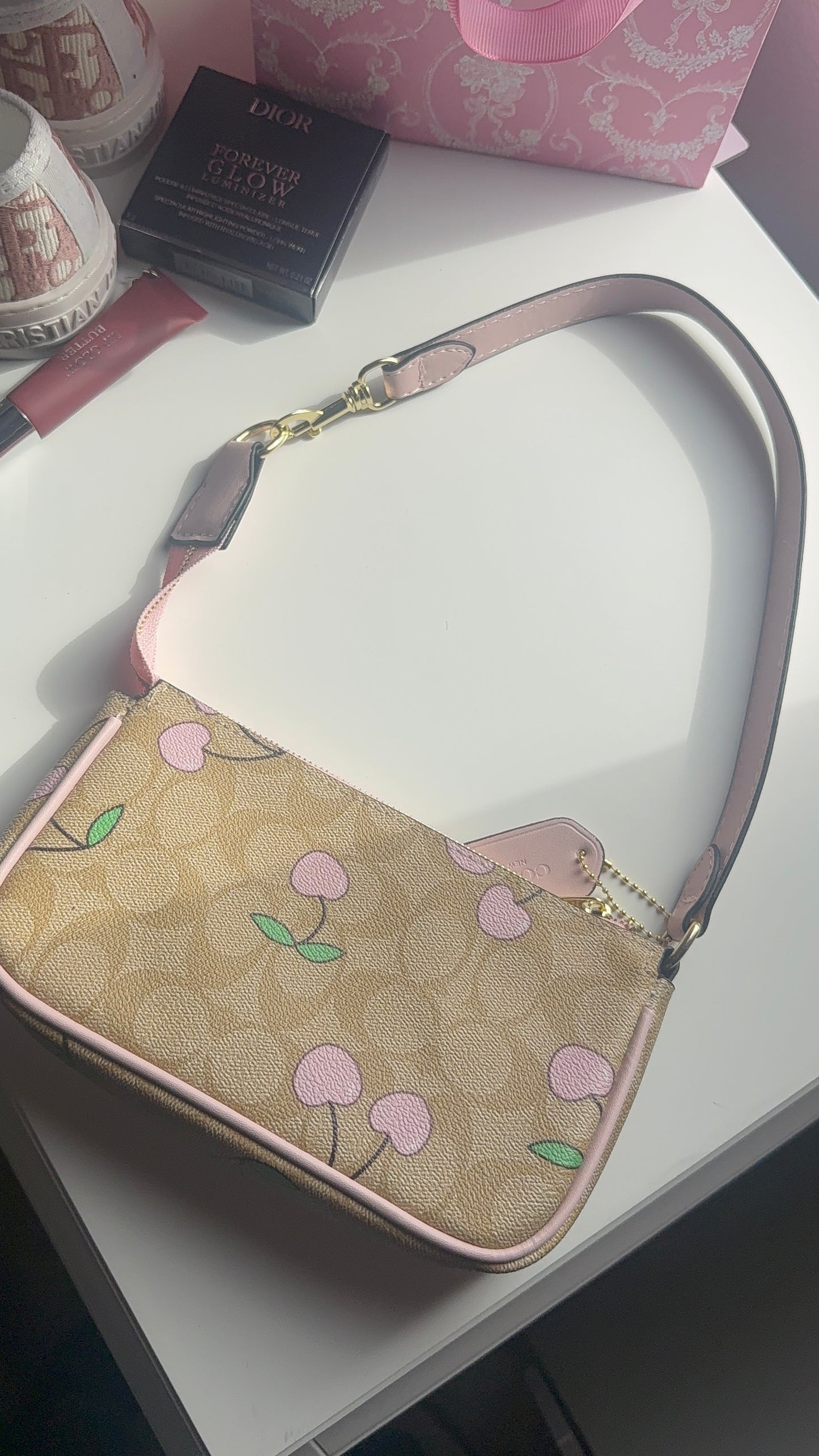 Cherry purse ready to ship