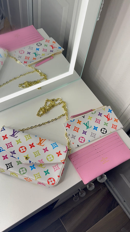 White monogram purse (set) - ready to ship