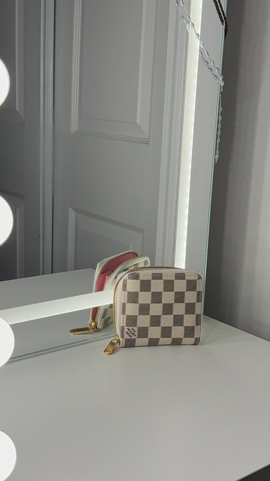 White monogram wallet - ready to ship