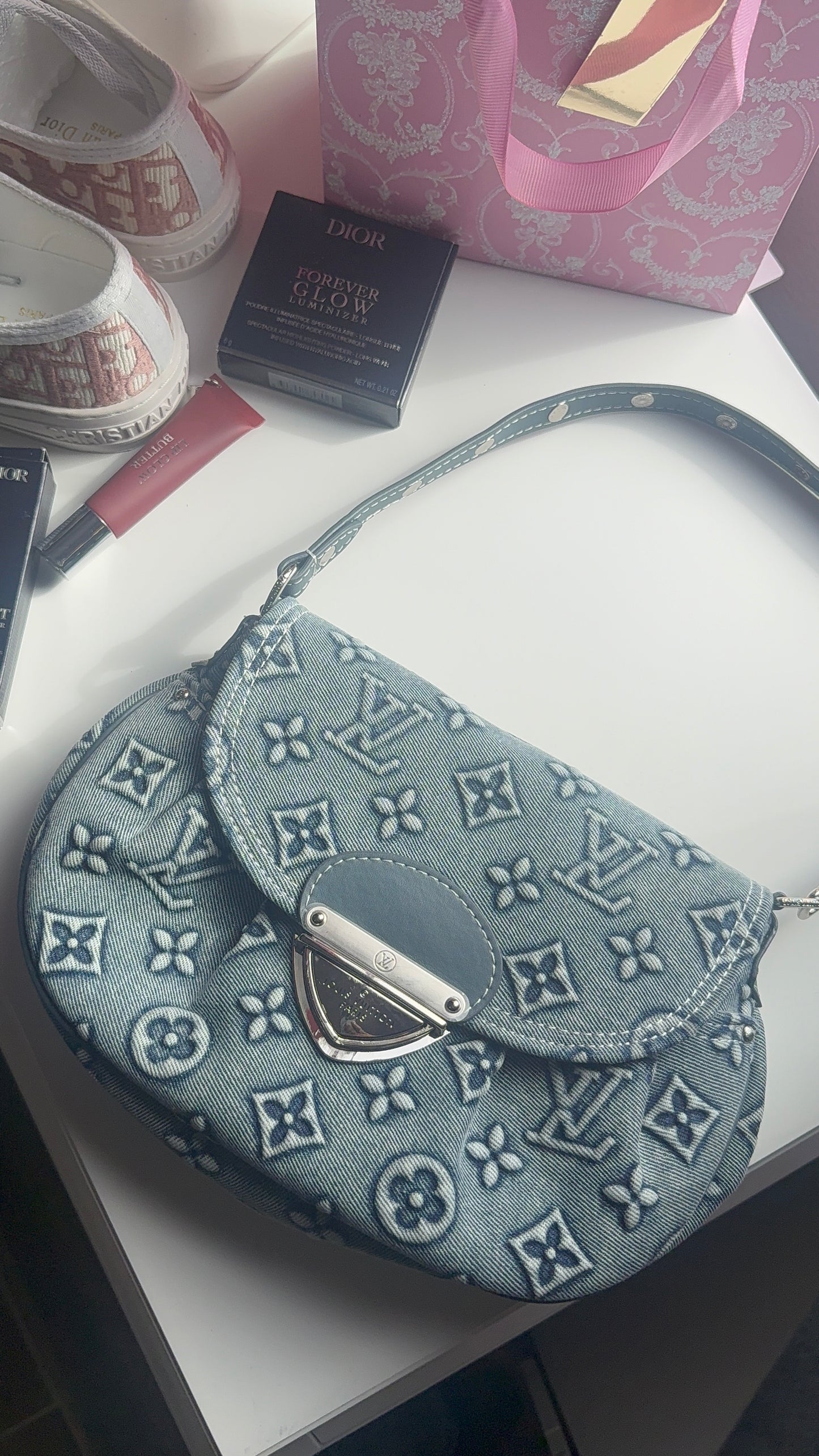 Vintage Jean blue purse
