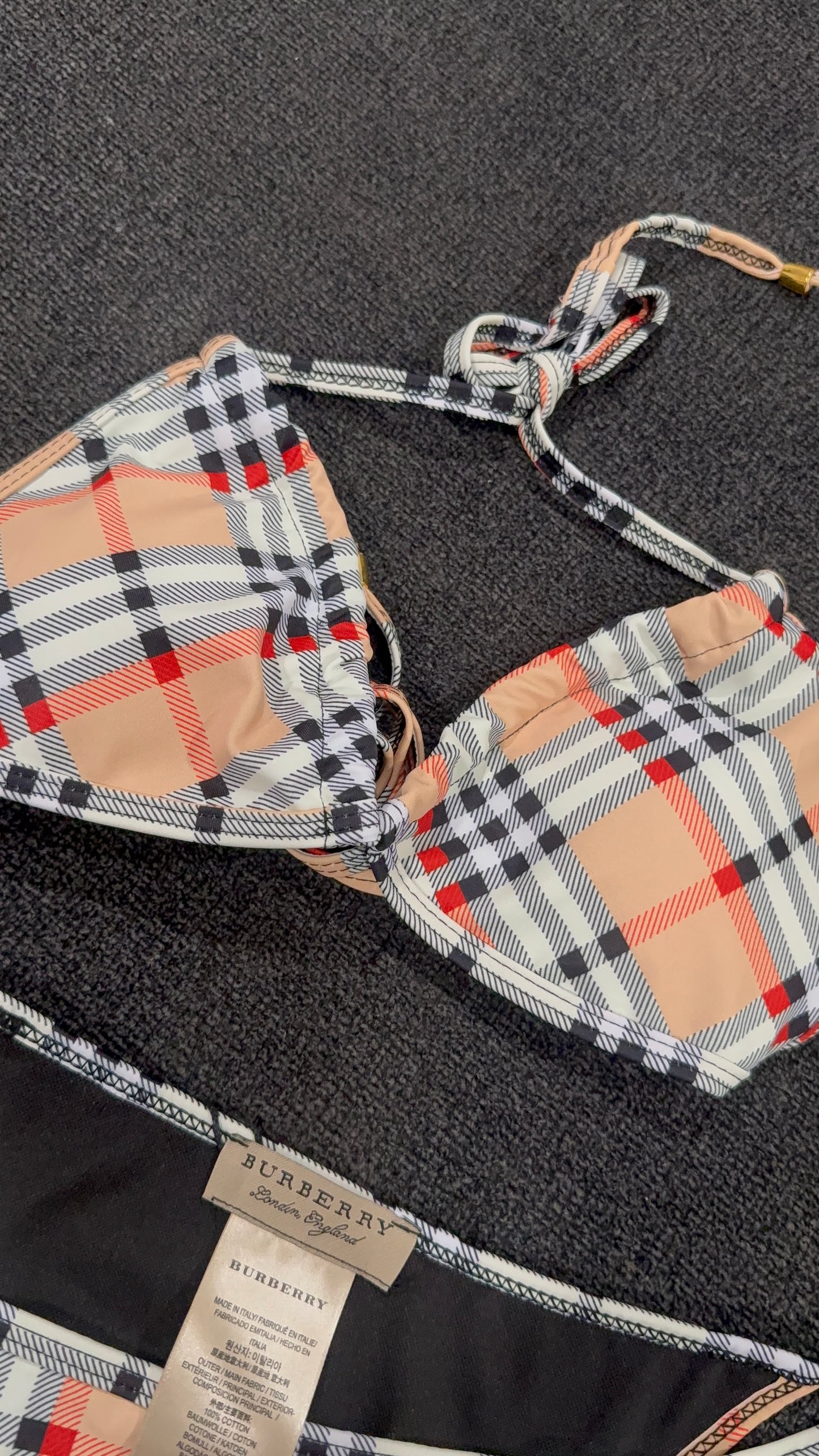 Woman’s berry bikini set