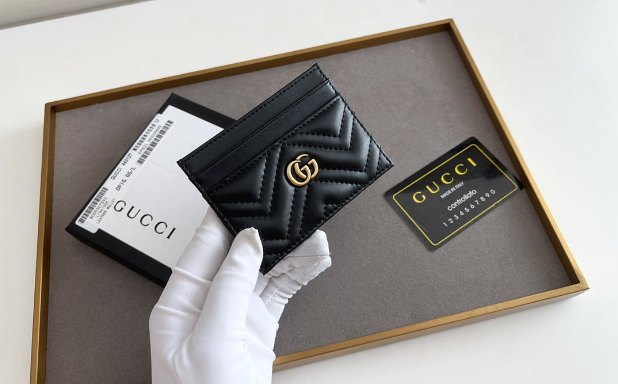 Black GG card wallet