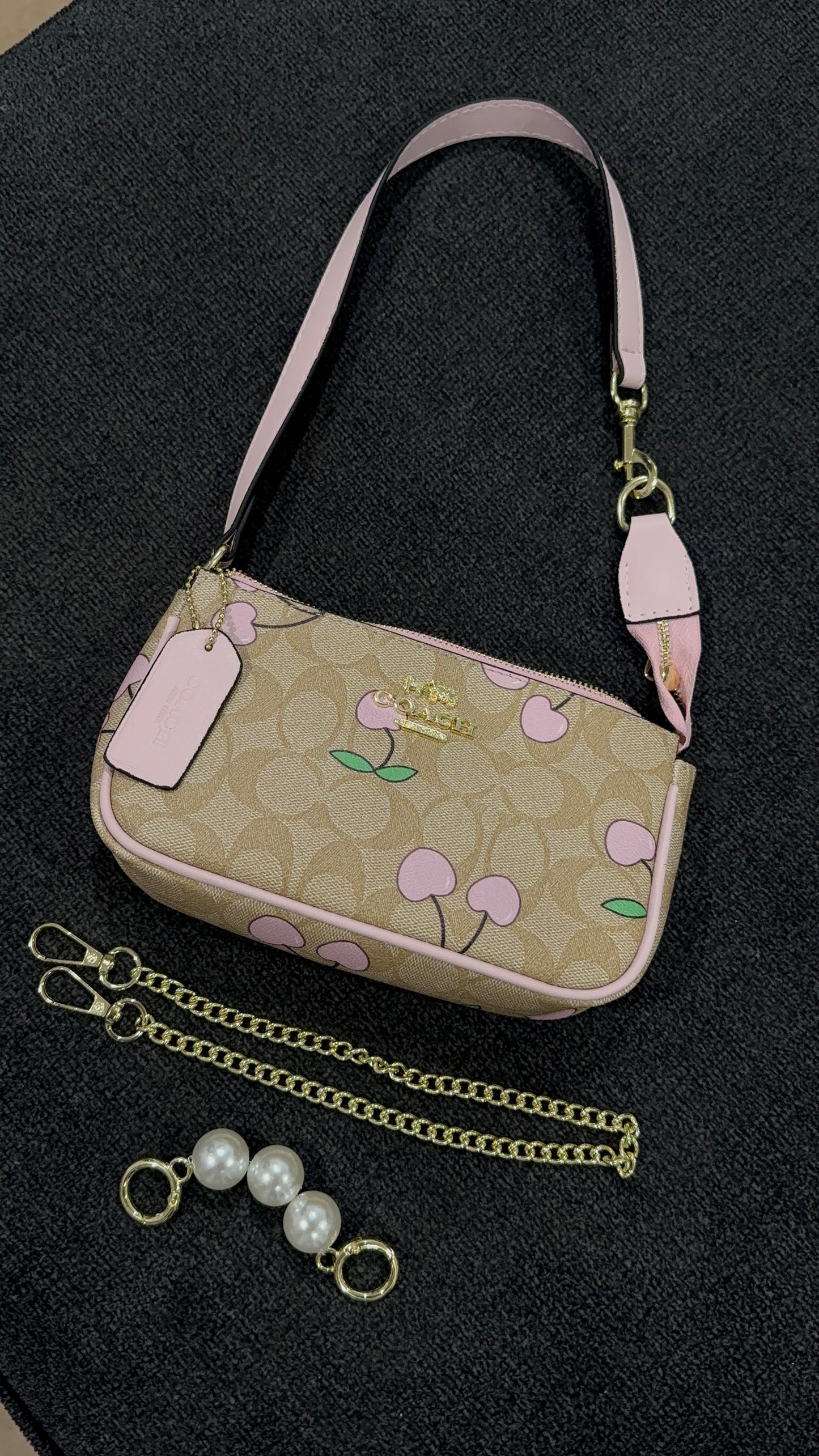 Cherry purse ready to ship