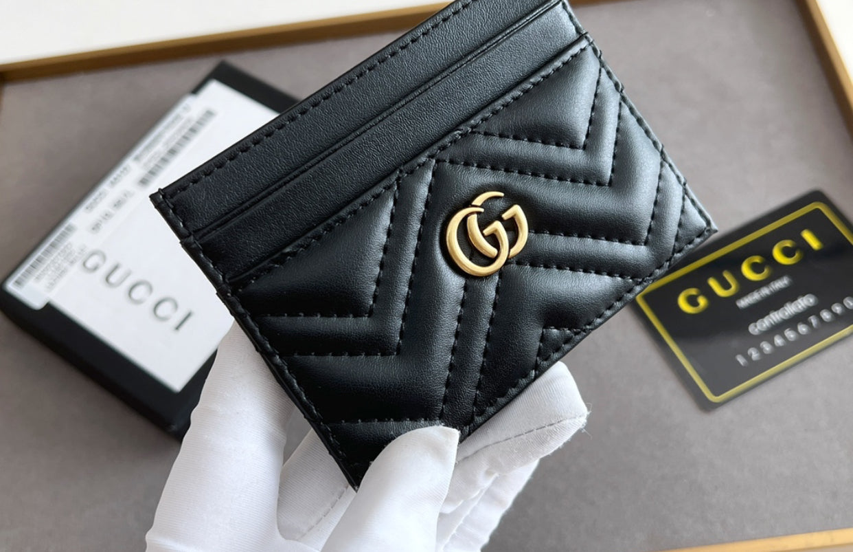 Black GG card wallet