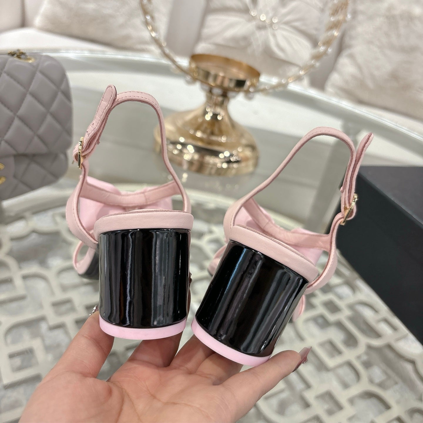 🎀Pink bow heels
