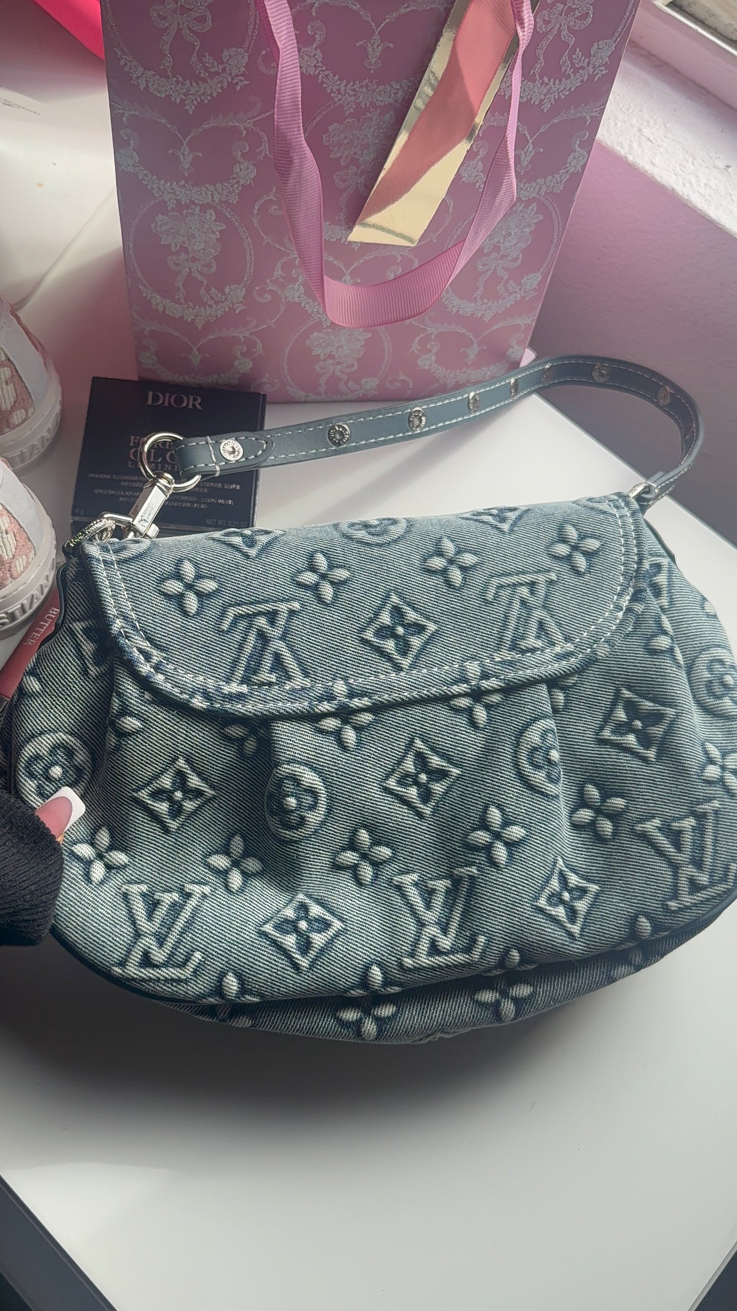 Vintage Jean blue purse