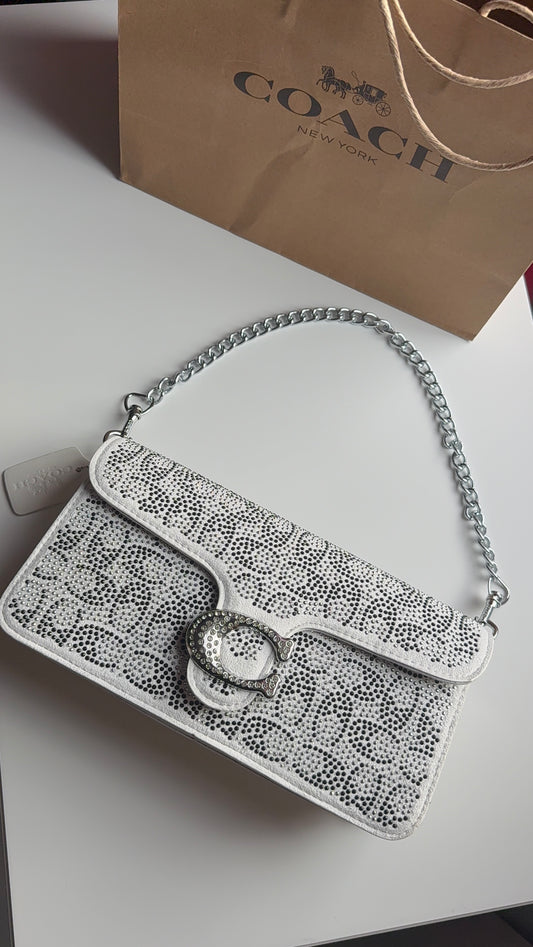 🎀White sparkly purse