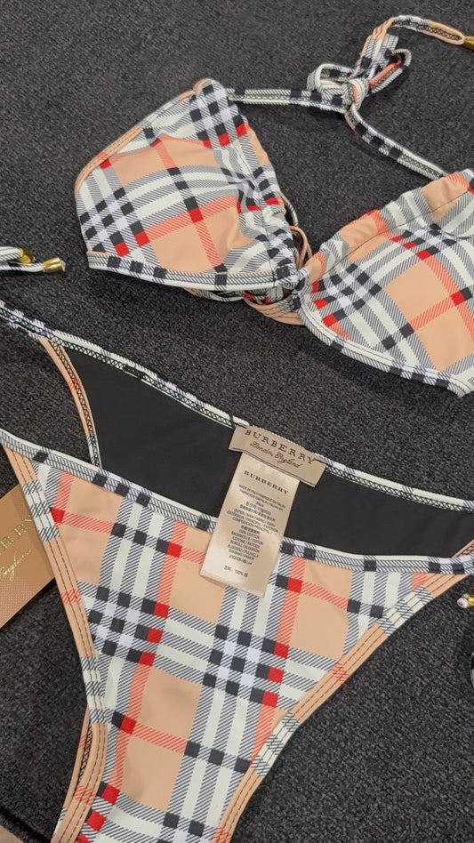Woman’s berry bikini set