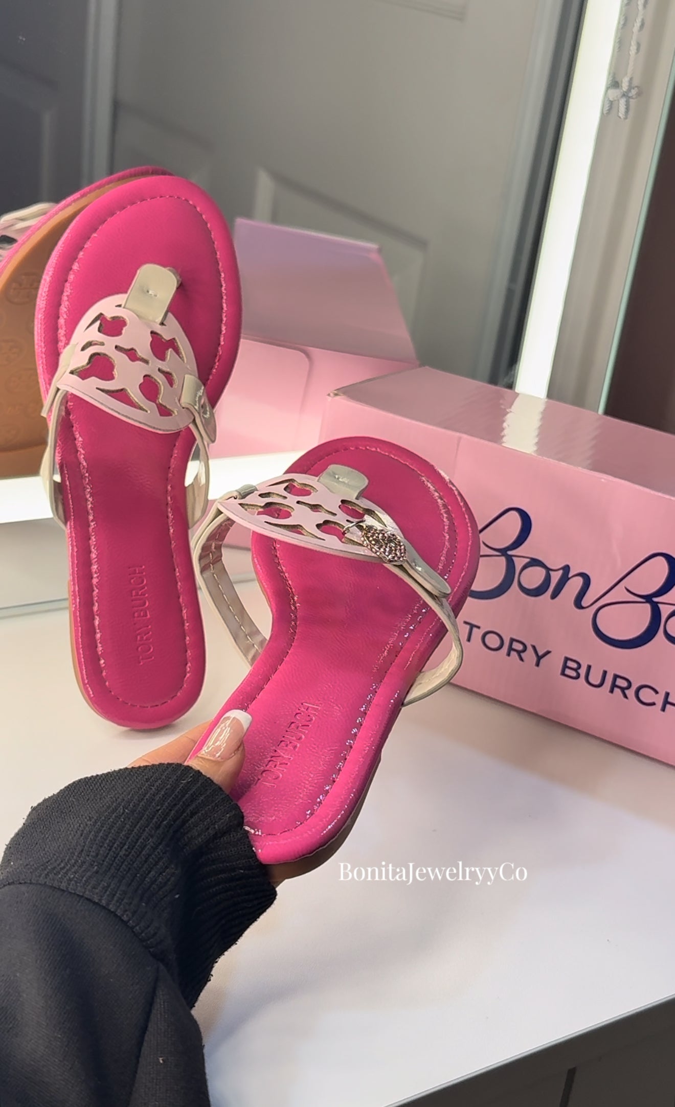 Pink Bon bon sandals - no box