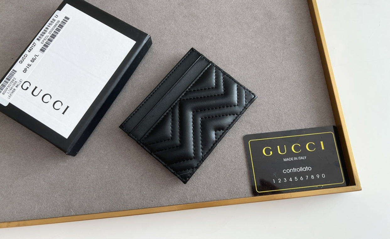 Black GG card wallet